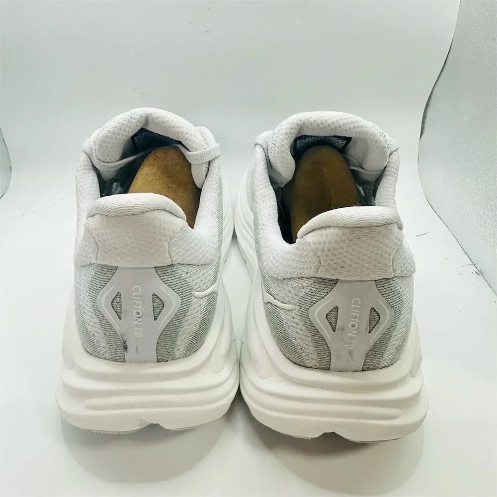 HOKA Clifton 10 White Light Grey | Women’s Size 9 B | New with Replacement Box